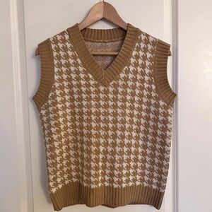 Knit Dogtooth Sweat Vest